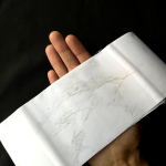 Guarda Adhesiva Zocalo Papel Empapelar Pared Piso Marmolado - Imagen 2