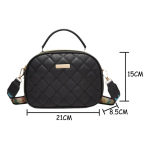 Bandolera Cartera Mano Hombro De Dama Correa Con Diseño Love Acabado De Los Herrajes Oro Color Blanco Correa De Hombro Negro Diseño De La Tela Lisa - Imagen 2