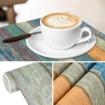 Papel Adhesivo Madera Pintada Tapiz Decorativo - Imagen 3
