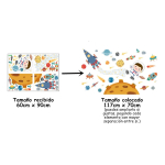 Vinilo Decorativo De Pared Astonauta Con Planetas Adhesivos - Imagen 2