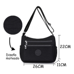 Morral Bandolera Estilo Urbano Gran Capacidad 8 Bolsillos - Imagen 6