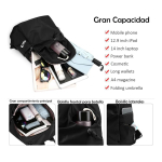 Mochila Escolar Viaje Ligera Con Bolsillo Exteriores - Imagen 22