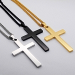 Collar Cadenita Cruz Unisex Varios Colores Metal - Imagen 6