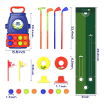Set Juego Mini Golf Infantil Palos Pelotas Hoyos Color Azul - Imagen 6