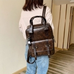 Mochila Bolso Retro Vintage Doble Bolsillo Gran Capacidad Il - Imagen 5