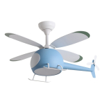 Lampara De Techo Infantil Led Helicoptero - Imagen 5