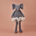 Peluche Muñeco Elefante Animales Danza Niñas Juguete Color Gris - Imagen 2