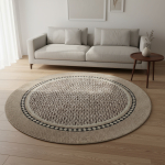 Alfombra Circular De Interior Living 100cm Decoración - Imagen 8