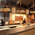 Lampara De Techo Cuerda De Cañamo Retro Industrial 40cm Estructura Negro - Imagen 2