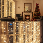 Lluvia De Luces Cortina Led 3x3 Mt P/ Bodas Fiestas Luz Guía - Imagen 12