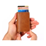 Porta Tarjetas De Metal Rfid Cuero Sintetico - Imagen 17