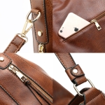 Bolso Cartera Estilo Hobo En Cuero Pu Gran Capacidad Vintage - Imagen 14