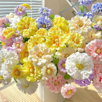 Ramo De Flores Decorativas Calendula Artificial Doble Petalo - Imagen 10