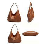 Bolso Cartera De Hombro Para Mujer Cuero Pu Gran Capacidad - Imagen 8