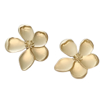 Caravanas Pendientes Flores Doradas Petalos