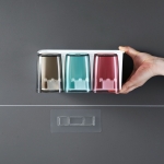 Porta Cepillo Con Vasos Estante Adhesivo Baño - Imagen 3