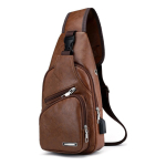 Morral Unisex Urbano Mochila De Hombro Con Usb Cuero Pu - Imagen 5