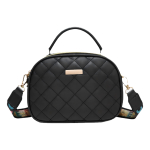 Bandolera Cartera Mano Hombro De Dama Correa Con Diseño Love Acabado De Los Herrajes Oro Color Rosa Correa De Hombro Negro Diseño De La Tela Lisa - Imagen 3