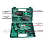 Kit Set Herramienta Jardinería X6 Piezas Estuche Pala Pinza - Imagen 3