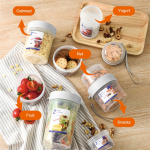 Vaso Contenedor Recipiente Plástico Doble Grande 310ml+760ml - Imagen 5