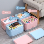 Caja De Almacenamiento Organizacion Con Tapa Y Tranca Grande - Imagen 5