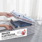 Estante Organizador De Ropa Almacenamiento Apilable Color Blanco - Imagen 5