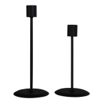 Set X2 Portavela Candelabro En Hierro Moderno Minimalista - Imagen 2