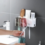 Porta Cepillo Con Vasos Estante Adhesivo Baño - Imagen 5