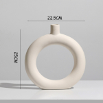 Florero Adorno Delicado Moderno Ceramica Circular Fino - Imagen 3