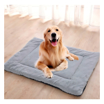 Almohadón Cucha Cama Para Mascotas Perro Gato De Interior Color Gris Diseño Liso - Imagen 5