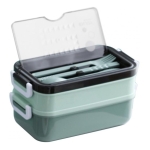 Lunchera Vianda Con Cubiertos Pote Alimentos Dos Pisos - Imagen 17