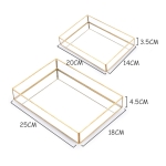 Set X2 Bandejas De Metal Para Organizar Maquillaje Joyas - Imagen 2