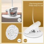 Lampara Led Con Pinza Para Escritorio Flexible Recargable - Imagen 6