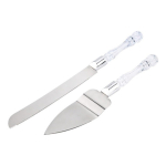 Espátula Pala + Cuchillo Para Torta Acero Inoxidable Color Plateado - Imagen 3