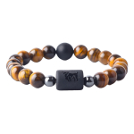 Pulsera De Piedras Naturales Signos Zodiacales Ojo De Tigre - Imagen 13
