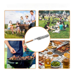 Espeto Para Asados Verduras Estilo Pincho Metal Y Madera - Imagen 8