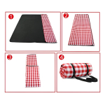 Mantel Para Picnic Gruesa Suave Transpirable Estilo Retro - Imagen 8