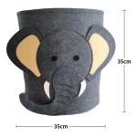 Cesto Canasto Infantil Para Juguetes O Ropa En Lona Deco - Imagen 2