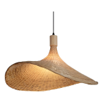 Lámpara De Techo Colgante Bambo Rattan Natural Moderna 30cm - Imagen 2