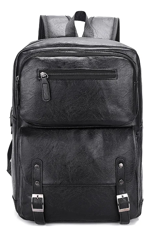 D_932684-MLU78736918211_082024-F.jpg Mochila Cuero Pu Mujer Dama Retro Bolsillos Exteriores - Imagen 1