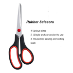 Tijera Acero Inoxidable 21cm Resistente Corte Preciso Color Rojo - Imagen 3