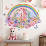 Vinilo Pared Adhesivo Unicornio Arcoiris Decoracion - Imagen 2