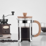 Cafetera Manual Embolo Prensa Francesa Vidrio Y Madera 600ml - Imagen 6