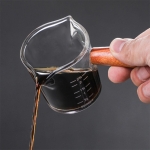 Jarra Medidora Cafe Alcohol Salsas Vidrio Y Madera 70ml - Imagen 4