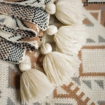 Manta Grande De Lana Abrigo Invierno Cómoda Cama Sofá Diseño Mostaza Y Gris - Imagen 2