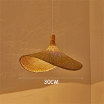 Lámpara De Techo Colgante Bambo Rattan Natural Moderna 50cm - Imagen 4