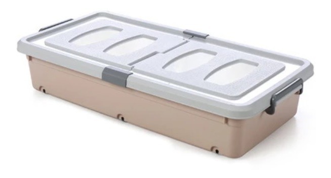 D_937865-MLU47634260142_092021-F.jpg Caja Organizadora De Ropa Doble Tapa Y Ruedas Chica - Imagen 1