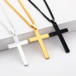 Collar Cadenita Cruz Unisex Varios Colores Metal - Imagen 18