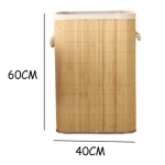 Cesto Para Ropa Sucia Gran Capacidad Bambu Con Tapa 40x30x57 - Imagen 5