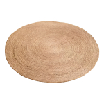 Alfombra Redonda De Rattan Chica Sala De Estar Dormitorio Diseño De La Tela Beige